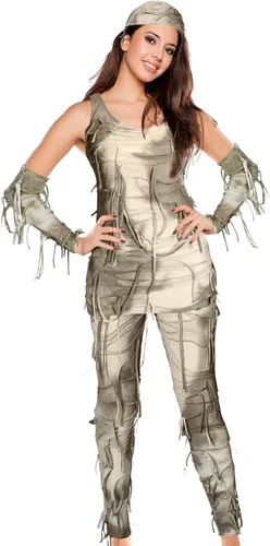 Vista 2 de Disfraz de momia para mujer, disfraz místico para Halloween, fiesta de cosplay