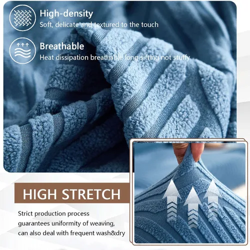 Vista 3 de MBROS Fundas de cojín para sofá modular en forma de L, funda de cojín elástica para silla, sofá biplaza, protector de muebles, tela jacquard