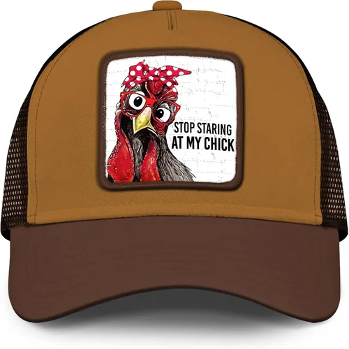 Vista 2 de Asvance Trucker Hat - Mesh Back Baseball Cap for Mens, Womens - Premium Farm Animals Embroidered Hats - Gift for Dad, Mom