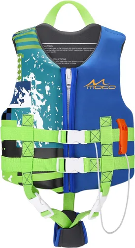 Vista 9 de MoKo Swimming Vest for Kids 20-30-50-77 lbs, Children Swim Vests Water Activity Equipment Cute Pattern Watersports Swimming Device for Toddlers Boys