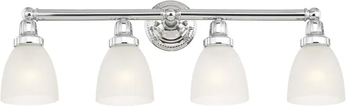 Vista 3 de Livex Lighting 1024-05 Classic - Lámpara de baño con 4 luces, cromada