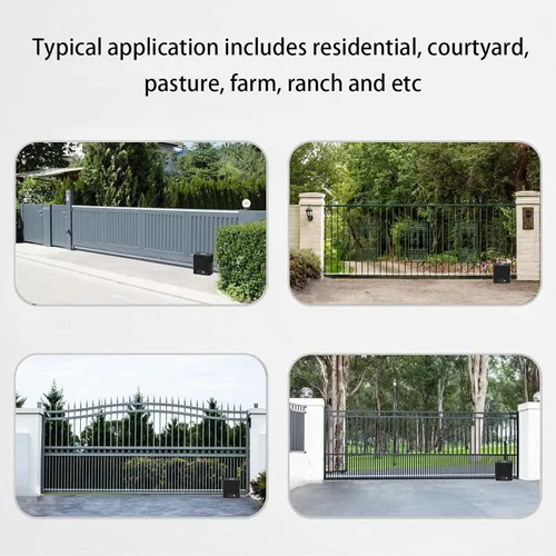 Vista 3 de Kit de abridor automático de puertas correderas para rack, herrajes para operador de puerta de seguridad con controles remotos y sensor para puerta