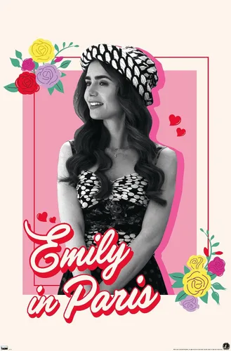 Vista 9 de Trends International Emily In Paris - Póster de pared de flores, 14.72 x 22.37 pulgadas, versión enmarcada de madera de granero