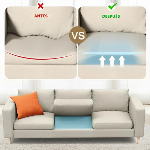 Vista 2 de Soporte de cojín de sofá para asiento caído, 20 x 20 x 2 pulgadas, espuma