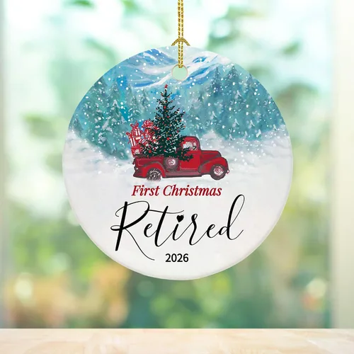 Vista 5 de Adorno de Navidad de jubilación 2026, adorno de primera Navidad para jubilados 2026, regalos de jubilación para mujeres, regalos de cerámica de 2.9