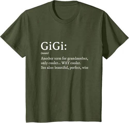 Vista 15 de Gigi Definition - Camiseta de regalo para abuela, cumpleaños y abuela, Negro