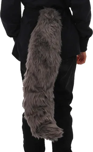 Vista 3 de Wolf Plush Oversized Costume Tail for Adults and Kids