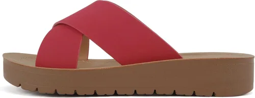 Vista 17 de Soda LUCY ~ Sandalias de plataforma plana con tiras cruzadas y puntera abierta para mujer, estilo deslizante de moda Todo negro