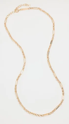 Vista 3 de Zoe Chicco Collar de cadena de metal pesado de 14 quilates para mujer, oro amarillo de 14 quilates, talla única