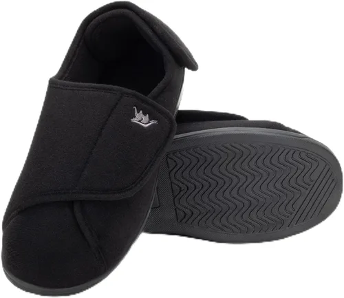 Vista 10 de Pantuflas diabéticas para mujer, zapatos de linfedema, zapatos para edema, pies hinchados, con velcro para interiores y exteriores, zapatos