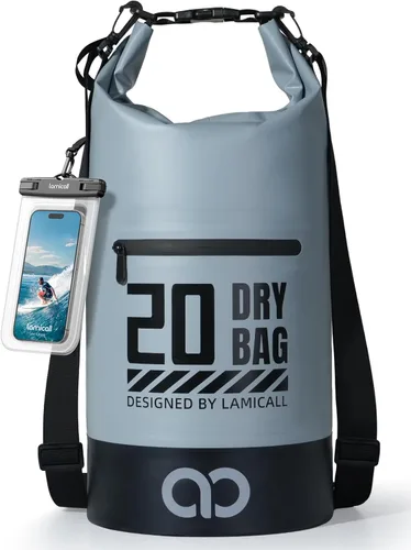Vista 16 de Lamicall Bolso Seco Pequeño, Bolso Impermeable - [Duradero y Flotante] Bolso a Prueba de Agua de 1.32/2.64/5.28/7.92/10.56 galones con Funda