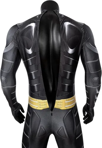 Vista 4 de Bruce Wayne - Disfraz de superhéroe de poliéster para adultos disfraz de cosplay de lujo para hombres