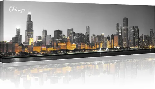 Vista 40 de 3 paneles de Atlanta Skyline vista de la ciudad en blanco y negro, imágenes panorámicas de edificio de ciudad, decoración de pared para sala