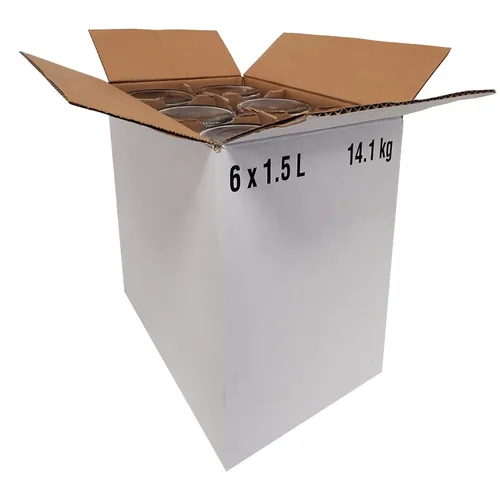 Vista 4 de Botellas transparentes de 1.5 litros/burdeos, 6 por caja