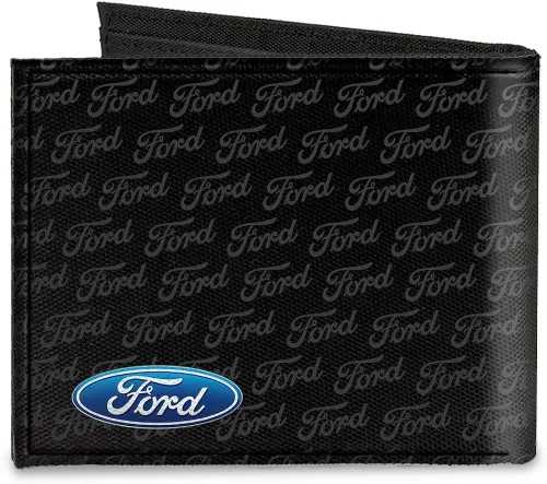 Vista 2 de buckle-down lona portafoliosEsquina de Ford Oval wtexto accesorio
