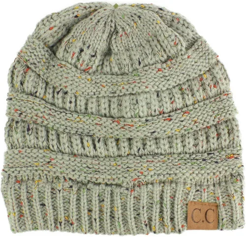 Vista 39 de CC Classic Winter Fall Trendy Chunky Stretchy Cable Knit Beanie Hat 2 tonos púrpura/azul marino
