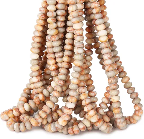 Vista 57 de CAI YI MING, cuentas 2x4mm naturales en forma de rondelle – Espaciadores de gemas sueltas para hacer joyas DIY (Amazonita)