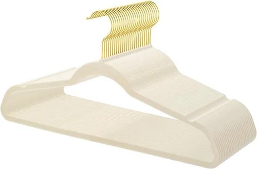 Vista 10 de TIMMY Perchas de terciopelo de alta calidad – Perchas negras resistentes antideslizantes que ahorran espacio para abrigos, trajes y suéteres