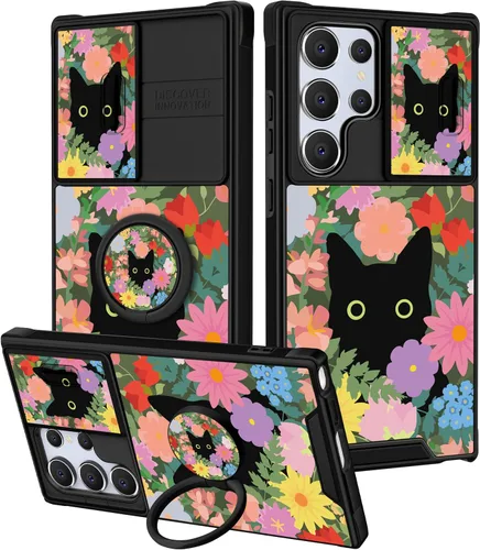 Vista 210 de Funermei para Samsung Galaxy Z Flip 4 Funda - Funda de Teléfono Bonita para Mujeres y Niñas con Mariposas Bonita Estética Femenina Diseño