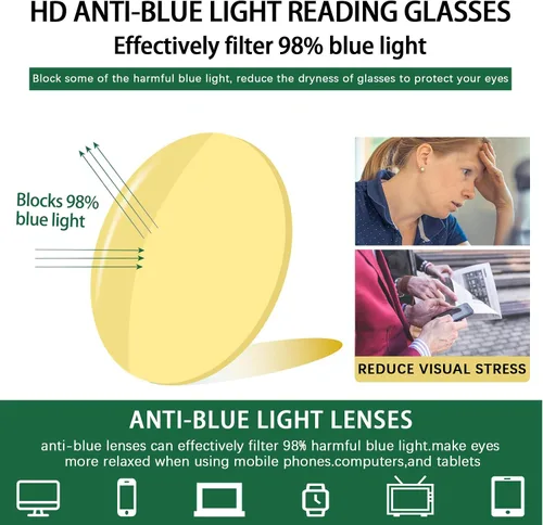 Vista 4 de Gafas de lectura progresivas multifocales fotocromáticas para hombre, con protección UV, gafas de sol de transición, antiluz azul, lectores UV