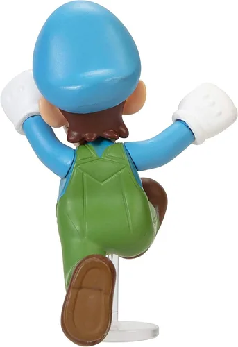 Vista 4 de Super Mario Figura de acción de 2.5 pulgadas Ice Running Luigi juguete coleccionable