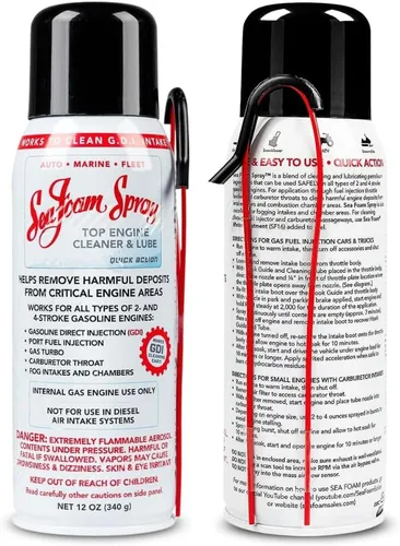 Vista 2 de Spray limpiador superior del motor y del sistema de admisión – 1 lata (12 oz / 340 g) Removedor de depósitos de carbono para motores de gasolina