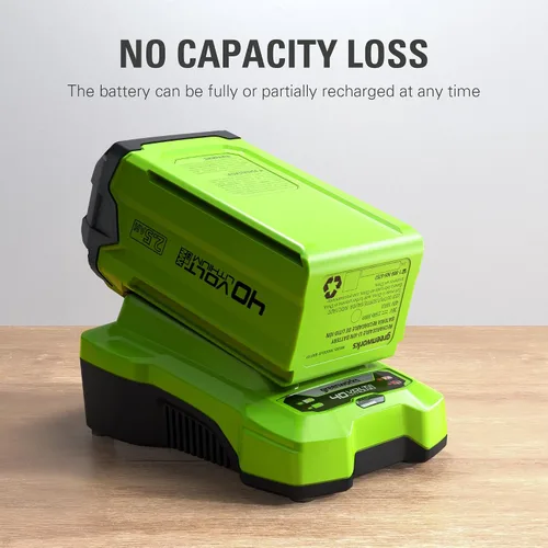 Vista 6 de Greenworks Batería de iones de litio USB de 40 V y 2.5 Ah (batería Greenworks genuina / más de 75 herramientas compatibles)