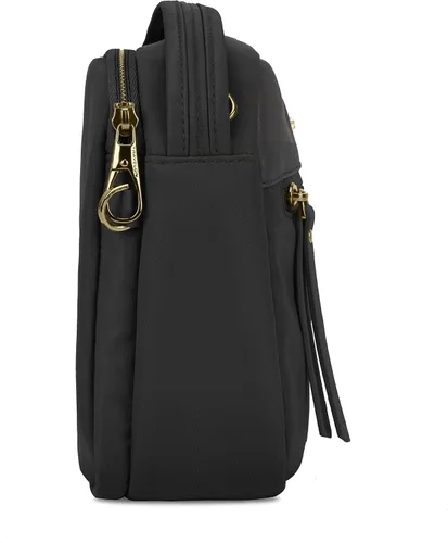 Vista 5 de Travelon Addison - Bolso bandolera pequeño antirrobo, Negro -, Travelon Addison - Antirrobo - Bolso bandolera pequeño