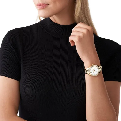Vista 2 de Michael Kors Reloj de cuarzo Liliane para mujer con correa de acero inoxidable