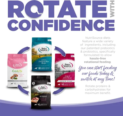 Vista 5 de NutriSource Alimento para cachorros para razas pequeñas y medianas, harina de pollo y arroz, 4 libras Pollo y Arroz, Alto Proteína, Estómago