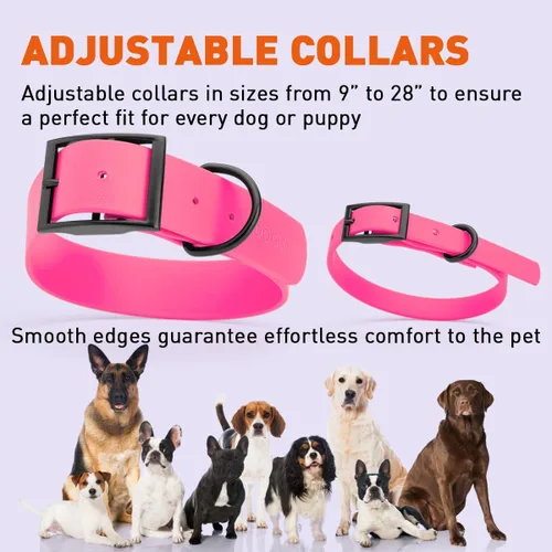 Vista 158 de Dogline Biothane - Collar impermeable para perro con hebilla de liberación rápida, resistente cincha de nailon recubierta con resistente y a prueba