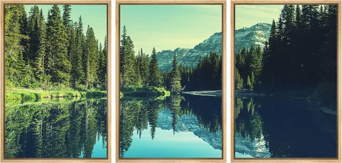 Vista 40 de wall26 Lienzo enmarcado para pared, juego de arte debajo de los tallos de bambú verde, naturaleza, desierto, fotografía, realismo, contemporáneo