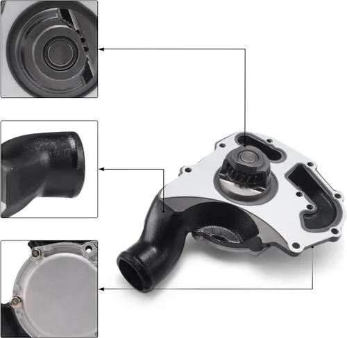 Vista 2 de AULINK Bomba de agua U5MW0206 6924950 6912024 7012333 para Perkins 1104D-44TA 1104C-44 1104C-E44, Massey Ferguson 275 451, Bobcat T2556 T2566 T3577