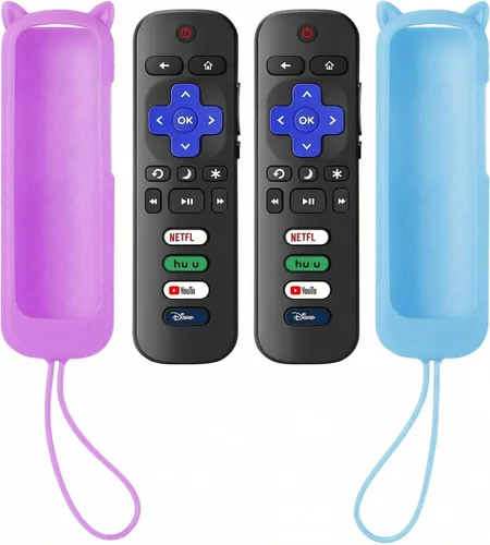 Vista 12 de Control remoto de repuesto para Roku TV con funda protectora suave, control remoto universal para TCL Roku/Hisense Roku/Onn Roku/Sharp Roku/Element