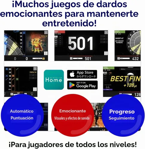 Vista 7 de DARTSLIVE Tablero de dardos electrónico para el hogar, compatible con Bluetooth para juego en línea, para dardos de punta suave, tablero de dardos