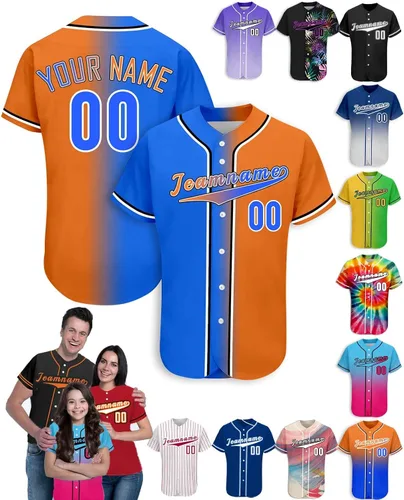 Vista 39 de Camiseta de béisbol personalizada para hombres, mujeres y niños con nombre, número y logotipo, camisetas de sóftbol personalizadas, S-4XL