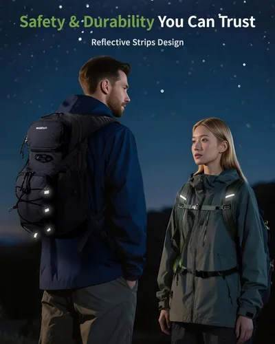 Vista 7 de ECOHUB Mochila de Hidratación para Hombres Mujeres, Mochila de Senderismo Ligera de 20L Mochila de Ciclismo con Vejiga de Agua de 2L, Paquete
