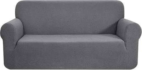 Vista 60 de CHUN YI - Funda elástica de 1 pieza para sillón grande, funda protectora suave de Jacquard con elastano, detalle de cuadros y parte inferior