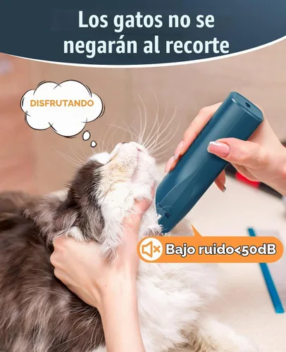 Vista 4 de oneisall Cortapelos para mascotas para gatos con pelo mate, afeitadora Verde