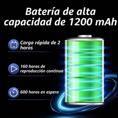 Vista 3 de Altavoces para casco de motocicleta, auriculares Bluetooth, respuesta automática, control de música, 120 horas de reproducción, sistema de alta