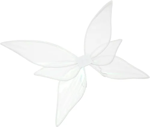 Vista 2 de Lizxun Alas de hadas para Halloween Cosplay mariposa transparente ala decorativa con correas de hombro para adultos y niños