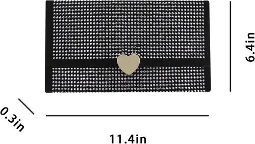 Vista 7 de WEIYON BABOMAREON - Bolso de mano rectangular para mujer, bolso de noche brillante