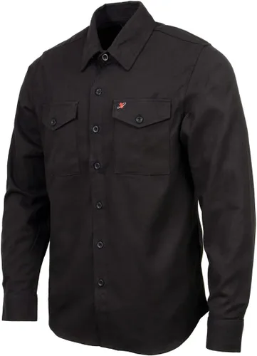 Vista 4 de Milwaukee Leather MNG11655 - Camisa de franela de algodón de manga larga negra sólida para hombre