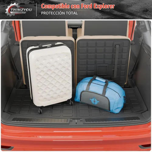 Vista 5 de Cargo Mat with 3rd Row Backrest Mat for 2020-2026 Ford Explorer