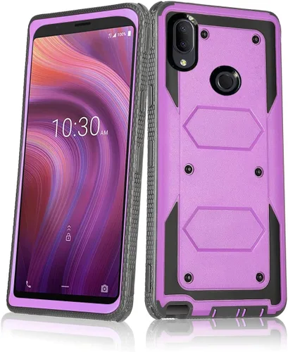 Vista 7 de Asuwish Funda de teléfono para Alcatel 3V 2019, híbrida, resistente, a prueba de golpes, a prueba de caídas, cuerpo completo, protección de cuerpo