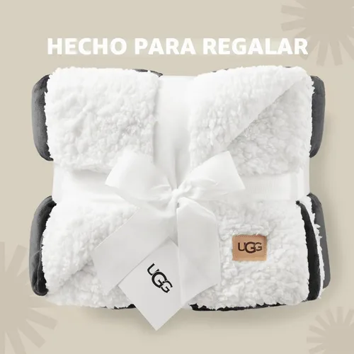 Vista 4 de UGG Nita - Manta de forro polar esponjoso y suave, 50 x 70 pulgadas, color Gris