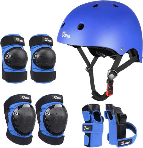 Vista 14 de JBM - Juego de equipo de protección para patinaje para niños y adultos, desde principiantes hasta avanzados, casco para monopatín, rodilleras