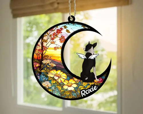 Vista 718 de LOVELYPOD Adorno de Navidad personalizado para perro Basset Hound (marrón) Basset Hound (marrón) adorno para atrapasoles de perro, razas de perros