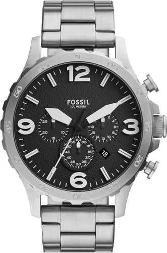 Vista 10 de Fossil Men's Nate Quartz Watch, Oversized Stainless Steel Chronograph Watch for Men