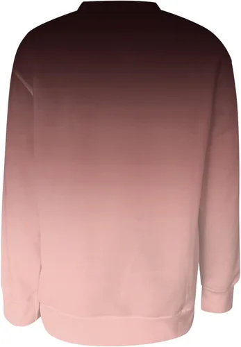 Vista 6 de SHAOBGE Sudadera de otoño con cuello redondo para mujer, ligera, casual, de manga larga, de gran tamaño, linda sudadera con capucha